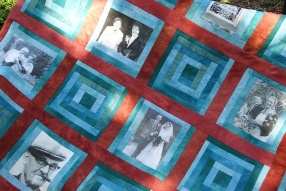 A family photo quilt 